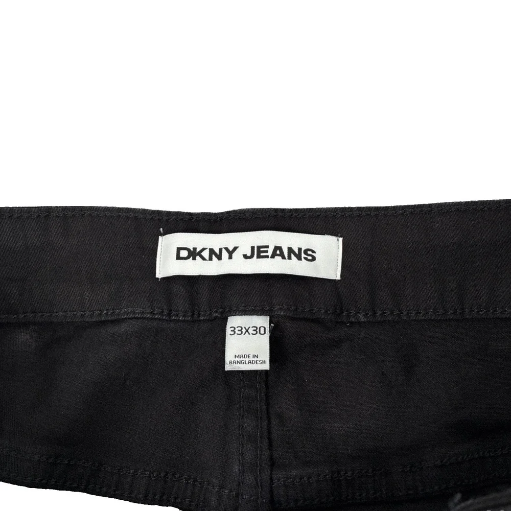 New Mens DKNY Jeans Bedford Slim Black Denim Size 33x30 NWT $79